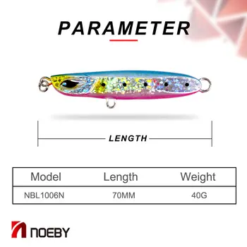 Noeby 40g metal jigging ribolov lure 70mm shore spoon jig mamac Saltwater ribolov lure for Perch fish 2020 new NBL1006 hunthouse