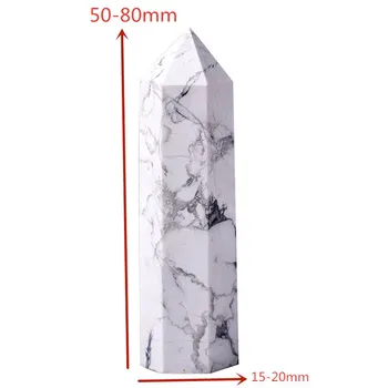 1pc prirodni bijela tirkizna Crystal točka ozdravljenja Каллаит energetski kamen Kristal kvarc Reiki obelisk kućni ukras piramida