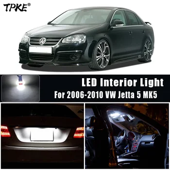 TPKE 14Pcs White Canbus Interior LED Car Reading Light Kit za 2006-2010 VW Jetta 5 MK5 Map Dome Trunk Rukavice Box Light