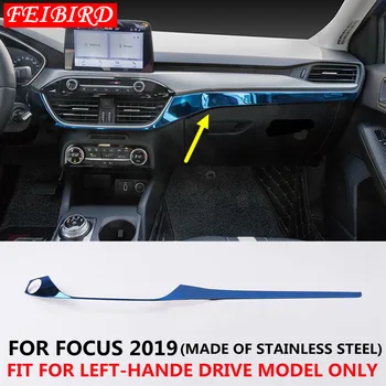ABS / nehrđajući čelik unutrašnjost ploče s instrumentima Centralna upravljačka plina poklopac šine za Ford Focus 2019 lijevo kormilo