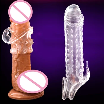 Prozirni Penis Član Rukava Odgađanje Ejakulacije Kondomi Seks Igračaka Za Muškarce Za Višekratnu Upotrebu Prsten Za Penis Rukava Odrasle Proizvodi