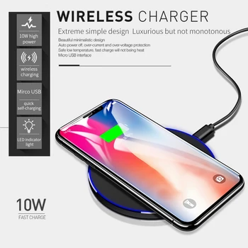 10W Qi Fast Car&Desk Wireless Charging for Vernee M8 Pro Leagoo S10 Umidigi One Max Z2 Pro Phone Wireless Car Charger Holder