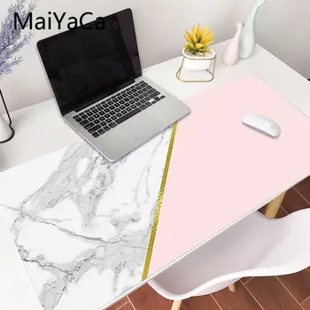 MaiYaCa bijela pink rose gold mramor gumena podloga za miša gaming podloga za miša veliki dvorac rub tipkovnice poklopac pozadine za Cs Go