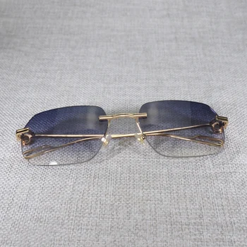 Berba računala naočale Muškarci Žene prozirne rimless Naočale za čitanje Gafas za muške okvir novi dizajn leće Shap