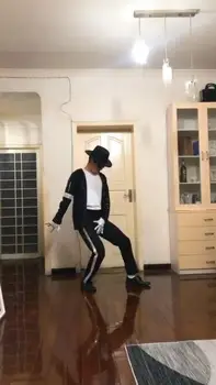 Michael Jackson cosplay MJ Cos dijete odrasla kostim 6pcs MJ Billie Jean jakna+hlače+majica+čarapa sjedalo + rukavice+kapa+naočale