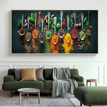 Bilje i začini za kuhanje platnu umjetnost plakata i grafika kuhinja tema platnu slike na zidu umjetničke slike Cuadros dekor