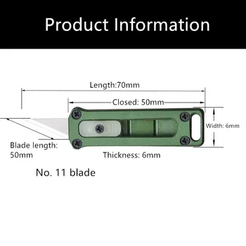 EDC Mini Utility Knife višenamjenski alat za rezanje papira vanjski prijenosni privezak