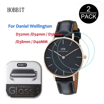 2Pack za Daniel Wellington DW 32mm 34mm 36mm-38mm 40mm 0.3 mm 2.5 D 9H Clear Tempered Glass Screen Protector Smart Watch LCD Film