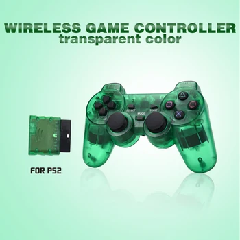 Data Frog 2.4 G bežični gamepad kontroler za PS2 Dual Vibration bežični kontroler za PlayStation 2 transparentno navigacijsku tipku u boji