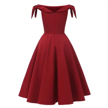 Koktel haljine 2019 Crvena kratka večernja haljina elegantna linija s ramena rukava haljina koktel