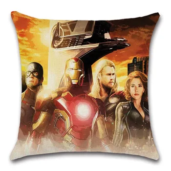 Superhero movie show tiskano bež lanene torbica za jastuk Baciti Decor stolica sjedala kauč ukras kuće spavaća soba jastučnicu