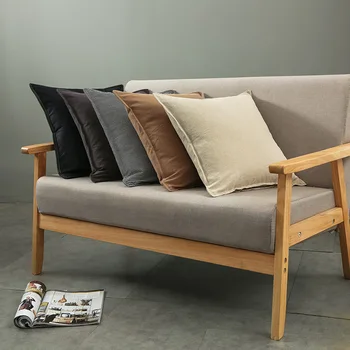 45X45CM jednostavan boja jednostavan pamuk posteljinu sjedalo kauč jastuk pokriva lumbalne jastučnicu bež / siva / tamno plava / smeđa