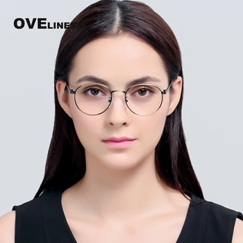 Modni retro okrugle naočale okvir za žene optički ženske naočale okviri kratkovidnost recept sunčane naočale stare metalne naočale