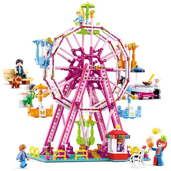 Dječje igralište wheel Karusel gradivni blokovi setovi grad DIY brojke cigle prijatelji igračke za djevojčice