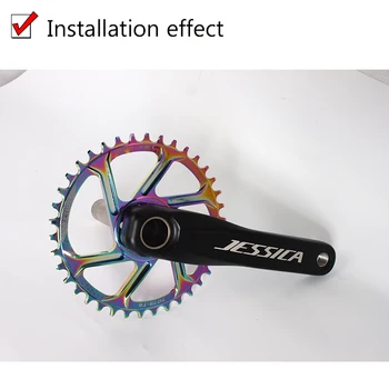 MTB GXP Chainring Rainbow Offset 3mm Chain Ring usko grlo široko aluminij Bicikl robnim kućama poput lanca raznolikost kotač 32-38T biciklističke dogovor za GXP XX1 X9 XO X01