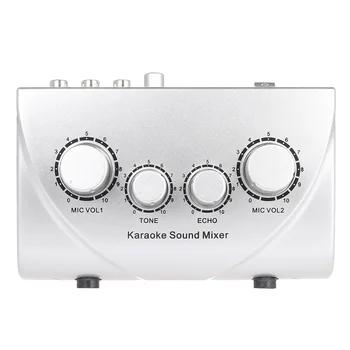 LEORY N-1 9V-12V Echo-Sound Mixer dual mic ulaza KTV karaoke ozvučenje mikser dvostruki mikrofon i pojačalo