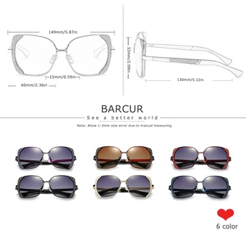 BARCUR brand modni dizajner Lady polarizirane sunčane naočale Žene UV400 gradijent objektiv vožnje sunčane naočale s originalnim tijelom