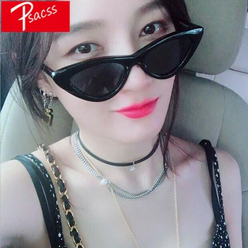 Psacss 2019 New Retro Cat Eye ženske sunčane naočale marke dizajner ženske vintage black sunčane naočale Feamle Mirror gafas de sol UV400