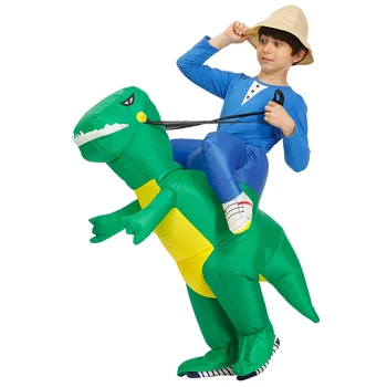 Odrasla napuhavanje dinosaur odijelo zeleno dinosaura T-REXA odjeća Halloween kostime za žene, muškarci, djeca stranka kombinezon odijelo