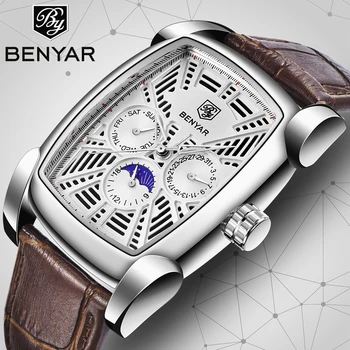 2019 BENYAR kvarc mens najbolji brand luksuznih moda svakodnevni vodootporni ručni sat poslovne koža sat relogio masculino
