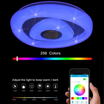 110-220 200 W RGB led plafonjere aplikaciju bluetooth zvučnik glazba svjetlo spavaća soba lampa zamračenje smart stropna svjetiljka+daljinski upravljač