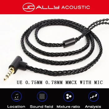 Novi Shure Mmcx A2DC 0.78 m KZ/IOM/QDC/ZSN/UE/CCA ZS10 PRO kabel za slušalice 8N s kabelom ažuriranja mikrofona бескислородный bakreni kabel