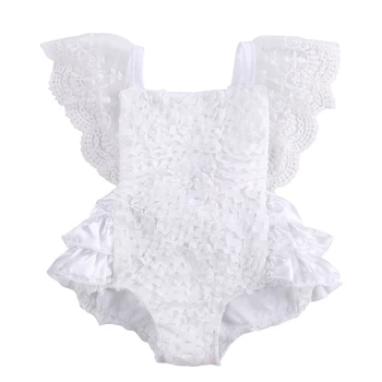Baby Girl Clothes čipkan cvijet body Sunsuit odjeću prekrasne bijele čipke, Baby body 0-18 mjeseci za Rođendan body