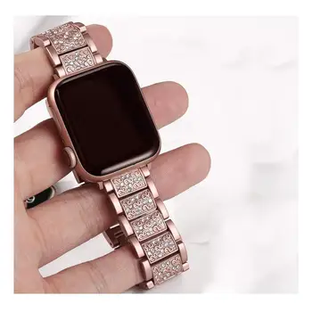 Bling Bands kompatibilan Apple Watch Band 38 mm 40 mm Metalni uložak narukvica kompatibilan Iwatch Series 5 4 3 2 rose gold Dress i