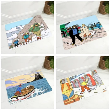 Tintin avanture tisak mat Super mekana фланелевый tepih kuhinja Spavaća soba đonovi dekor crtani film paul vrata mat 40х60см