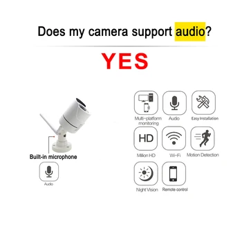 1080P metak vanjski vodootporan bežične IP kamere za video nadzor video noćni vid Wifi audio Home Cam SD kartica JIENUO