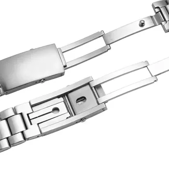 Kvalitetan remen za sat od nehrđajućeg čelika srebrnu narukvicu zamjena za metalne narukvice za sat Seamaster serije 007 dodatna oprema