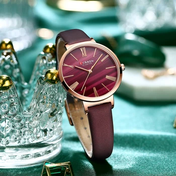 CURREN satovi luksuzni Kožni remen kvarcni sat je vodootporan moda kreativni ručni sat za žene djevojke dame