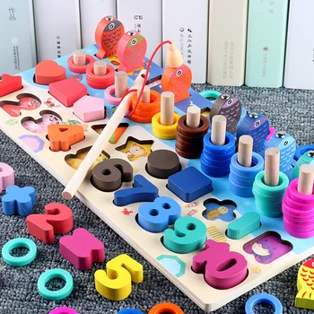 Dječje Igračke Montessori Edukativne Drvene Igračke Geometrijski Oblik Spoznaje Zagonetke Igračke Matematičke Igračke Rane Razvojne Igračke Za Djecu