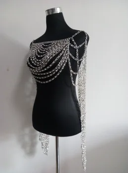 Novi modni stil WRB1005 sija Srebrna, vještački dijamant perle lanca nakit Niki Минаж stil vještački dijamant ogrlice lanca nakit