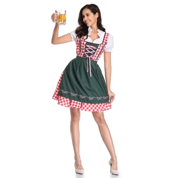 UTMEON plus veličina S-XXL seksi kostim sobarica девка Bavarski maske odijelo Dirndl za odrasle žene pivo djevojka Oktoberfest odijelo