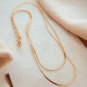 ROMAD minimalizam višeslojni tanki lanac Ogrlica za žene INS 925 sterling srebra ključne kosti Chocker ogrlice nakit ogrlice