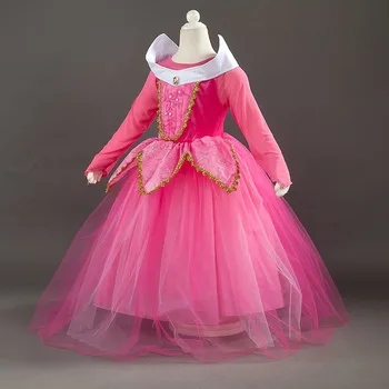 Djevojke trnoružica, prerušiti se djeca pink i plava Aurora odijelo s krunom perika djeca rođendan princeza haljine za odijevanje
