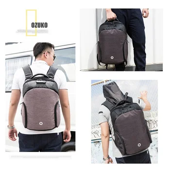 OZUKO vanjski putovanja laptop ruksak za muškarce USB punjenje Anti Theft Višenamjenski ruksak muški ruksak vodootporne torbe Mochila