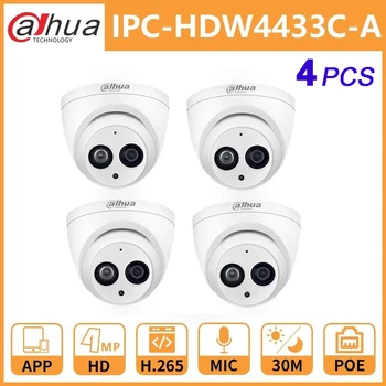 Dahua IP Camera DH IPC-HDW4433C-A 4MP mrežna IP kamera sa HD PoE Starlight Dome Camera ugrađeni mikrofon sustav sigurnosti Onvif Cam