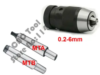 1 komplet bušilica uložak 0.2-6mm B10 s Morse tapper arbor MT1/MT2/MT3/MT4 0.6-6mm automatski sigurnosni uložak uložak самозатягивающийся