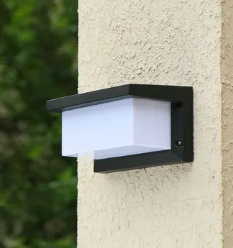 Artpad 12W 18W Black Outdoor LED vodootporan IP65 zidna svjetiljka s senzorom Europska Vila prolaz balkon svjetlo za vrt AC110V-220V