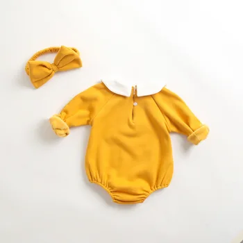 Baby Body Zimske Djevojke Višnje Print Tijelo Novorođene Odjeća Plus Topli Baršun Baby Girl Body Kombinezon Odjeća 0-3 Godine