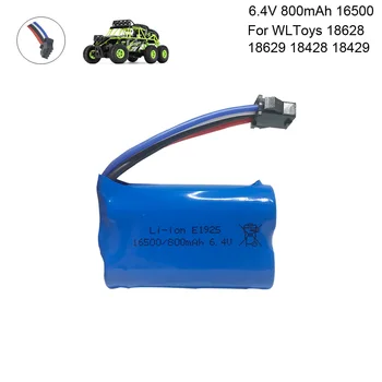 Lipo baterija za WLToys 18628 18629 18428 18429 daljinski upravljač autić 6.4 V 800mah SM-4P priključak baterije plišani pribor 6.4 V