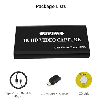 USB Video Capture Card HDMI to Type C USB 1080P Video Hvatač Record HDMI 4K Loopout for PS4 TV Camera Snimanje Live Streaming