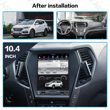 Aotsr Tesla style Android 7.1 Car GPS Navigation No DVD Player For HYUNDAI Santa Fe IX45 2013-2018 Stereo Unit Multimedia Satnav
