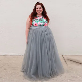 Nove ženske suknje prevelike suknje ženska Traka thalia grey paul dužina tila prilagođene veličine duga suknja