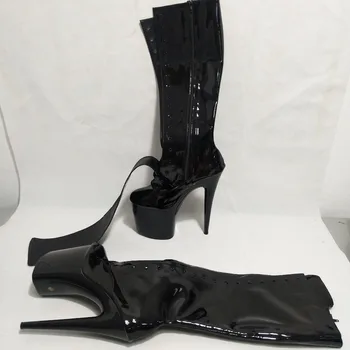 8 inča čizme na visoku petu cipele za žene 20 cm visoke potpetice шнуровка model cipele toe medium-leg all-match čizme platforma seksi props shoes