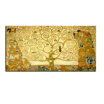 Veliki veličina Gustav Klimt ispis ulje na platnu ispis Drvo Života zidno slikarstvo dekor zid umjetnost slika za dnevni boravak s javnošću
