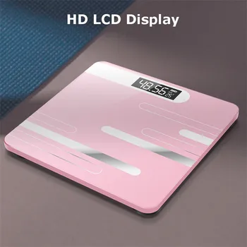 CE kupaonica tijelo podne vage staklene pametni elektronska vaga USB punjenje LCD zaslon vaganje tijela digitalne vage tjelesne težine