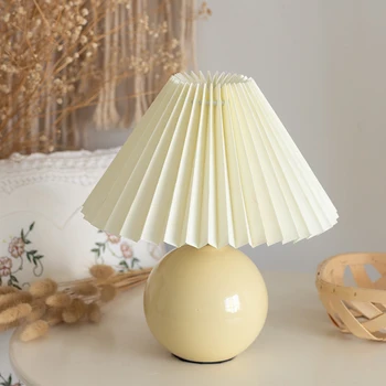 Novi nabora abažur za stolna lampa stajaća lampa Japanski stil nabrane abažur kreativni abažur lampe spavaća soba žarulja E27